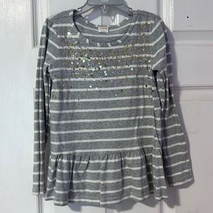 Striped long sleeved top